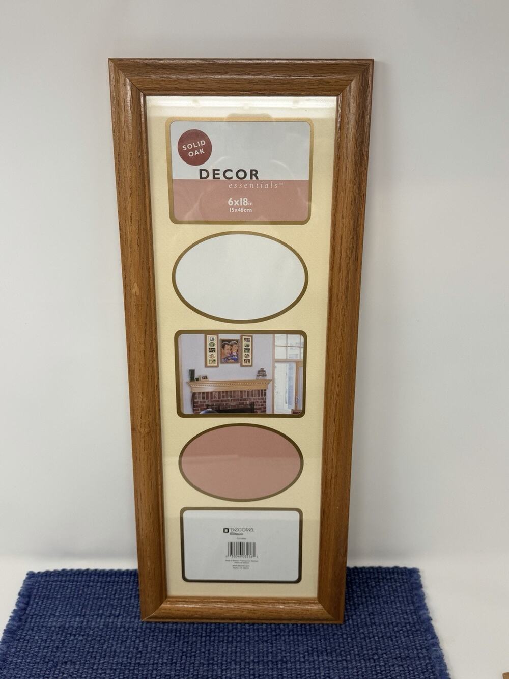 Vtg 1980s Decorel Picture Collage Frame Wall Wood Oak Photo Album Retro